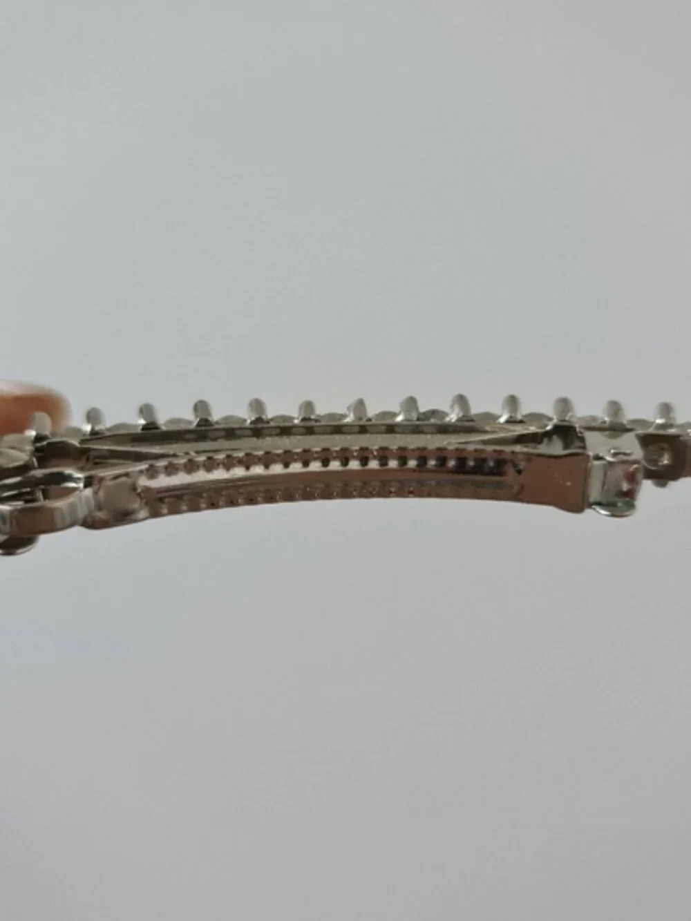 Silver Hair Clip Slide Diamond